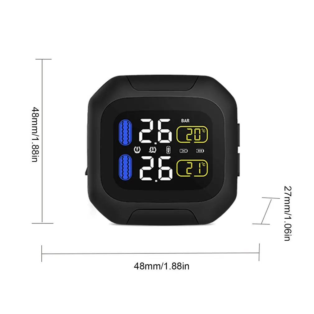 

Waterproof Motorcycle Real Time Tire Pressure Monitoring System Tpms Wireless External Sensors Tire Detection Monitor