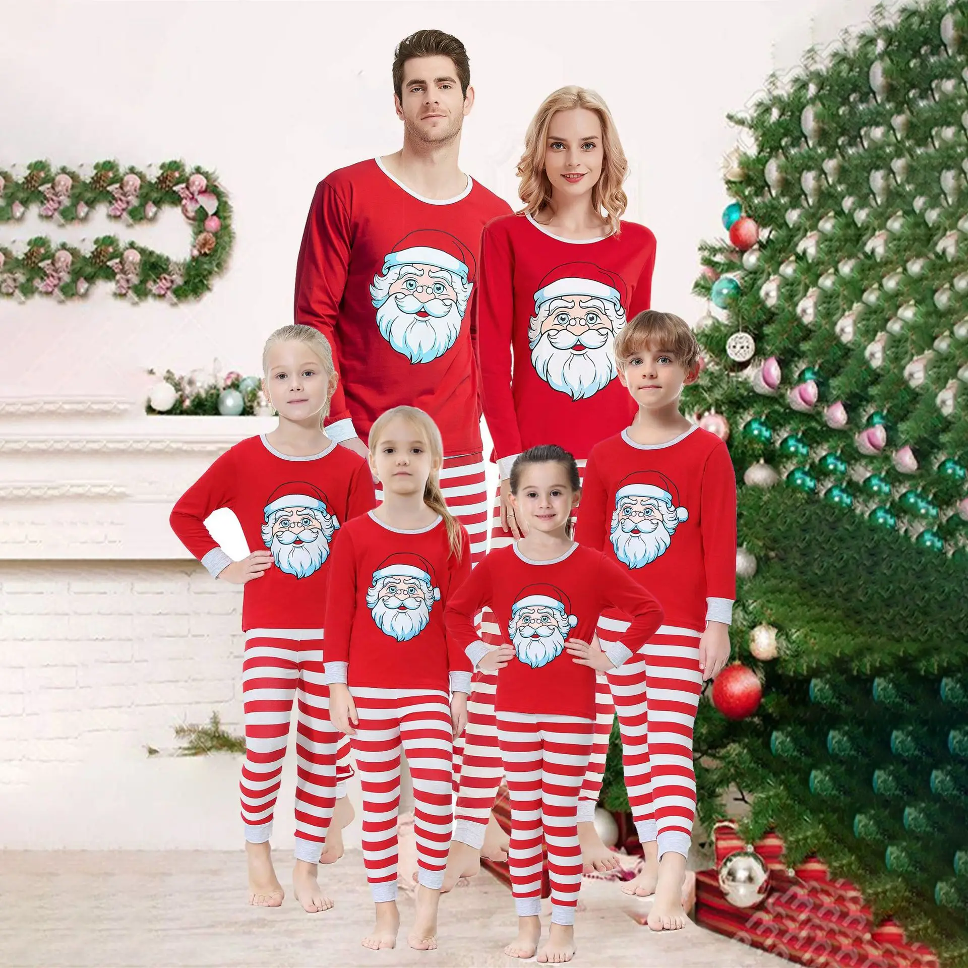 

Winter 2020 New Home Wear Pajamas Popular Set Santa Claus Matching Family Outfits Christmas Outfits Matching Couple Outfits