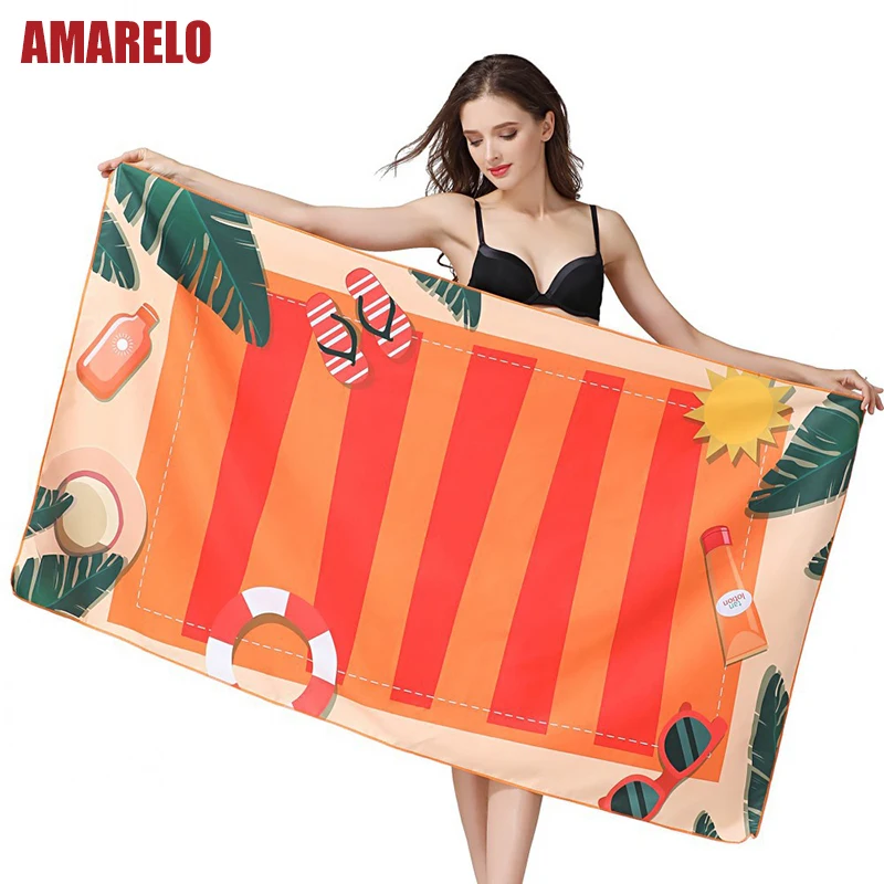 AMARELO купальное пляжное быстросохнущее полотенце s из микрофибры с круглым