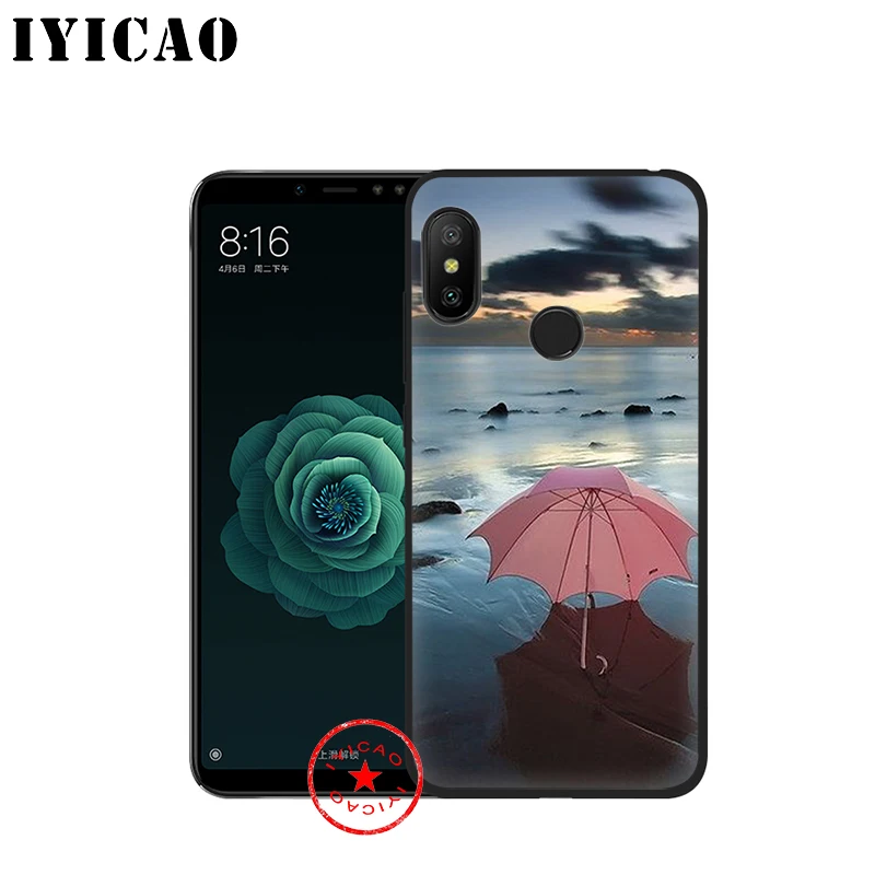 IYICAO красный зонт арт мягкий чехол для Xiaomi mi A3 A2 A1 8 Lite 9 Se макс 3 F1 5X6X6 CC9 CC9e 9T Pro |