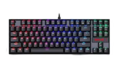RGB Version Redragon K552 KUMARA Механическая игровая клавиатура красный светодиодный с подсветкой синие переключатели эргономичная 87 клавиш USB Проводная клавиатура для PC Gamer - Цвет: RGB Version