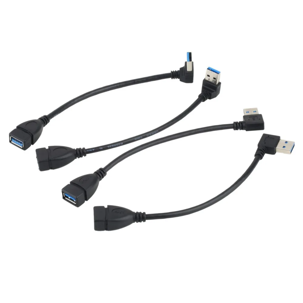 Universal 25cm USB Extension Cable 3.0 Male A to Female 90 Degree Data Sync Cord Wire Adapter Wholesale | Электроника