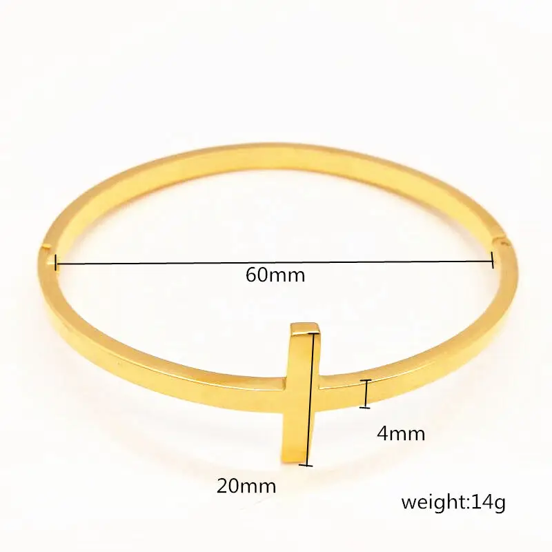 Классические браслеты LOOKER с крестом цвета розового золота из нержавеющей стали