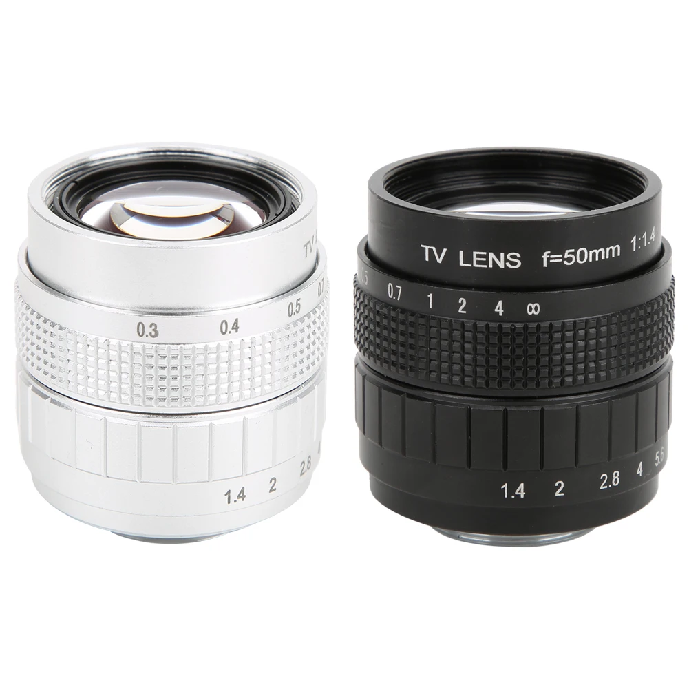 50mm F1.4 Lens APS-C Manual Focus Camera For Olympus M4/3 Canon Fuji Sony Mirrorless Len Accessories | Электроника