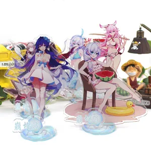Брелок для ключей игровой Honkai Impact 3rd, Модный Настольный декоративный брелок с подставкой и фигуркой из акрила, подарок для женщин и мужчин