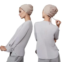 hijab turban cap cotton with band adjustable inner hijab cap muslim turban fashion modal underscarf with robe jersey hijab cap