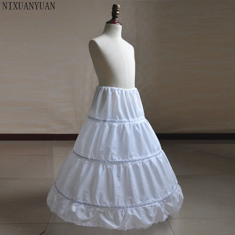 Новое ТРАПЕЦИЕВИДНОЕ детское платье с 3 кольцами подъюбник для невесты Нижняя
