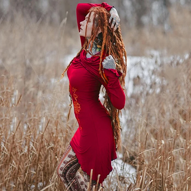 Для женщин Повседневное цветочным рисунком с капюшоном и принтом сезон осень