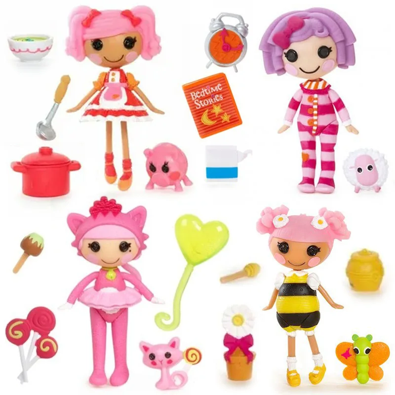 Новые мини куклы Lalaloopsy 4 шт. набор с домашними животными и аксессуарами фигурки