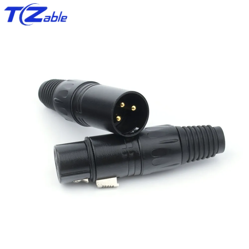 2 шт. XLR разъем 3 Pin Мужской Женский аудио разъем XLR адаптер для микрофона аудио разъемы динамик штекер Hifi кабель штекеры XLR