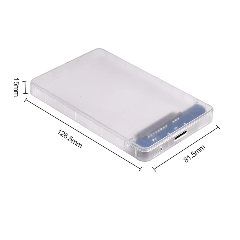 2 5 дюймов USB 3 0 SATA HDD жесткий диск Внешний корпус для жесткого диска Прозрачный