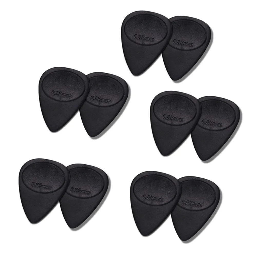 

10pcs 0.7mm Thickness Non-Slip Nylon Frosted Acoustic Electric Guitar Picks Plectrum Black All Black Cool For Bass Ukelele