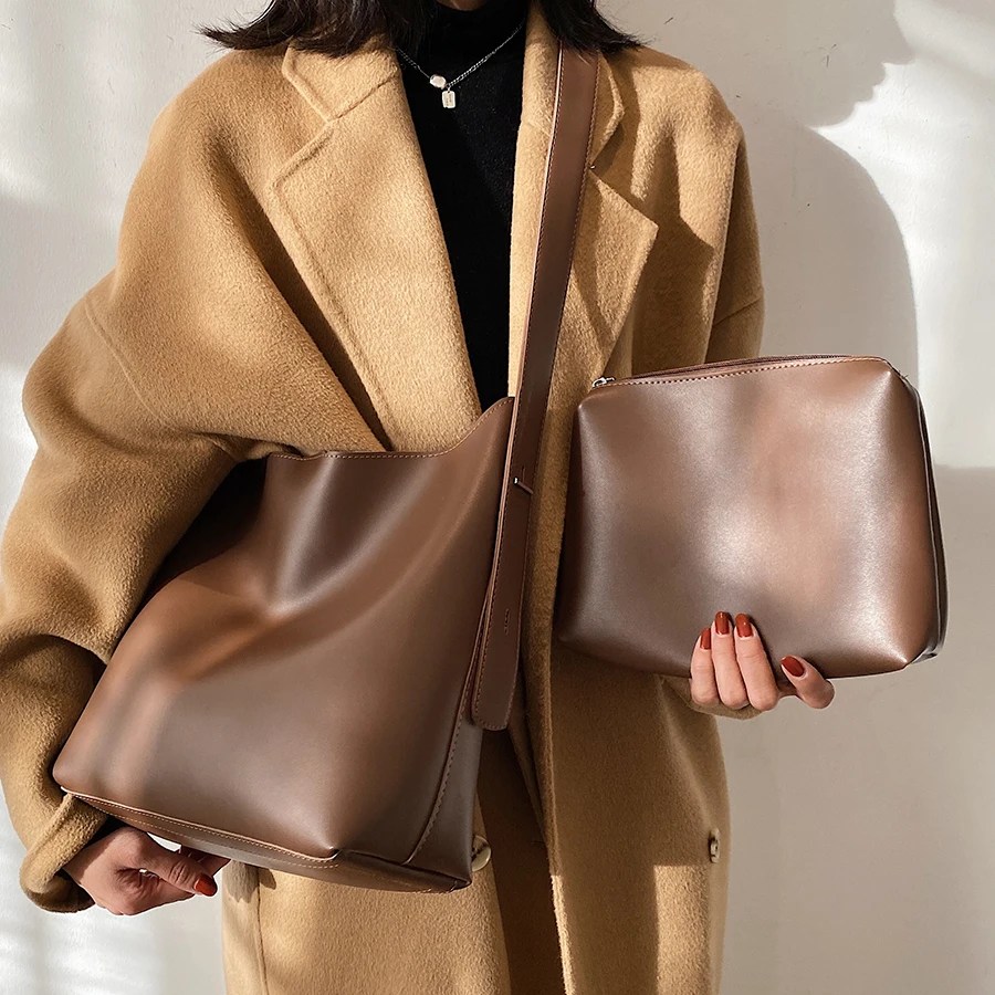 

Luxury Designer Women Big Bucket Bag Casual Shoulder Handbags High Quality Leather Crossbody Bags Large Capacity Hand Bags Women