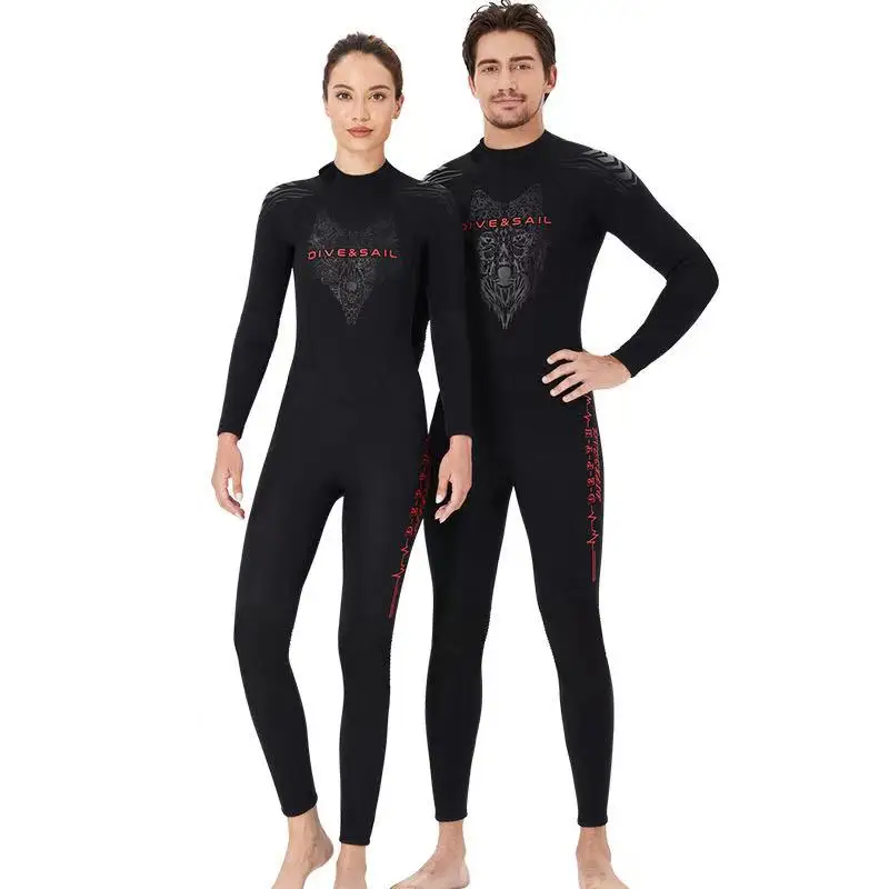 

2021 New Mens Diving Suit One-piece 5mm Wetsuit men Jump Suits Wet Suit for Cold Water Swimming Diving Surfing Winter swimsuit