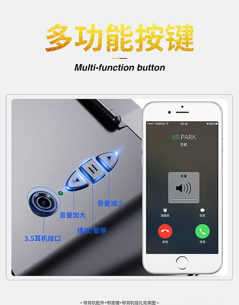 VRPARK J20 3D очки виртуальной реальности очки 3 D очки гарнитура шлем для iPhone Android игры смартфон с контроллерами