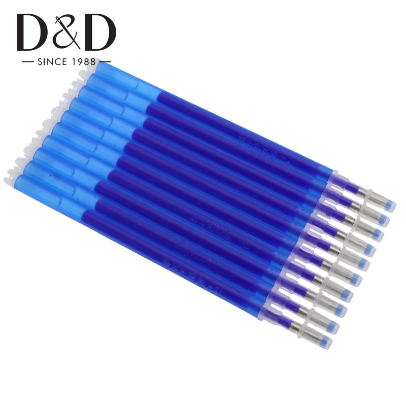 10Pcs Heat Erasable Refill Pens High Temperature Disappearing Fabric Marker Pen for Patchwork Fabric PU Leather Mark Sewing Tool