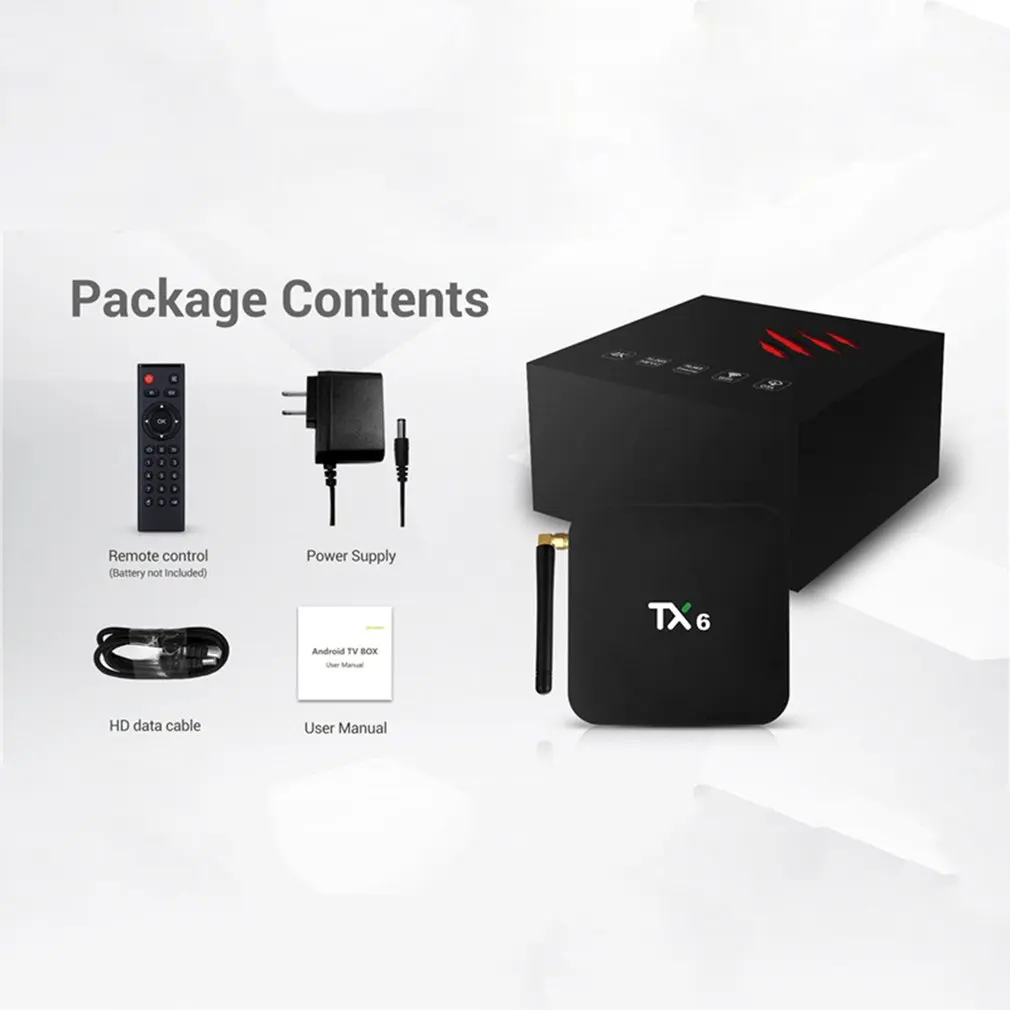 TX6 tv BOX H6 2G/16G для Android 9,0 беспроводной 4K четырехъядерный wifi домашний аудио медиа 4G/32G 4G/64G wifi коробка