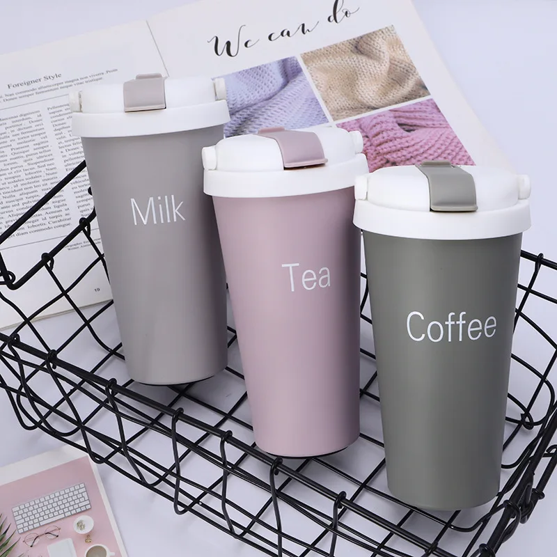 500ml Double Wall Stainless Steel Tumbler Insulated Coffee Straw Thermos Portable Milk Tea Water Bottle Vacuum Flask | Дом и сад