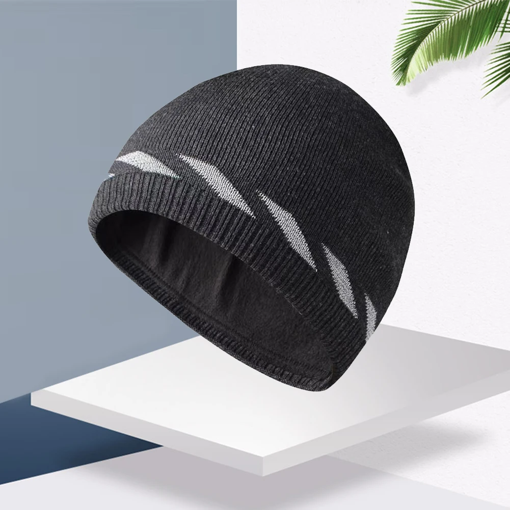 Женская Мужская осенне зимняя повседневная стрейчевая шапочка Светоотражающая