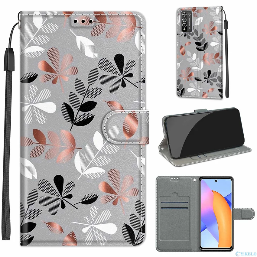 ultra thin painted leather flip phone case for huawei honor 7a 8s 8a 8x 8 9 10 20 10x lite 9x pro wallet card stand book cover free global shipping