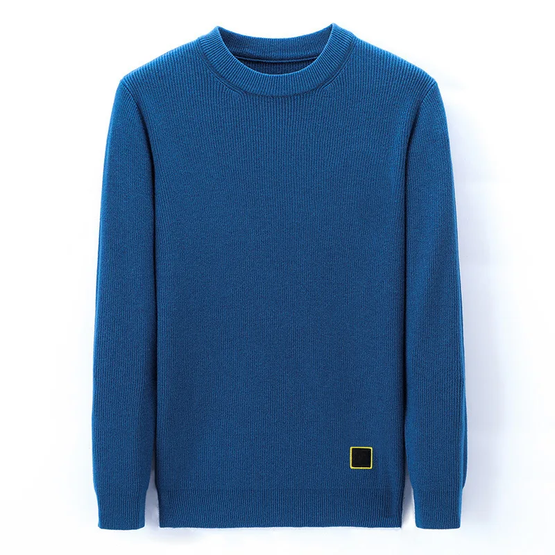 

Sweater male han edition men's knitted leisure young and middle-aged men warm round collar render unlined upper garment