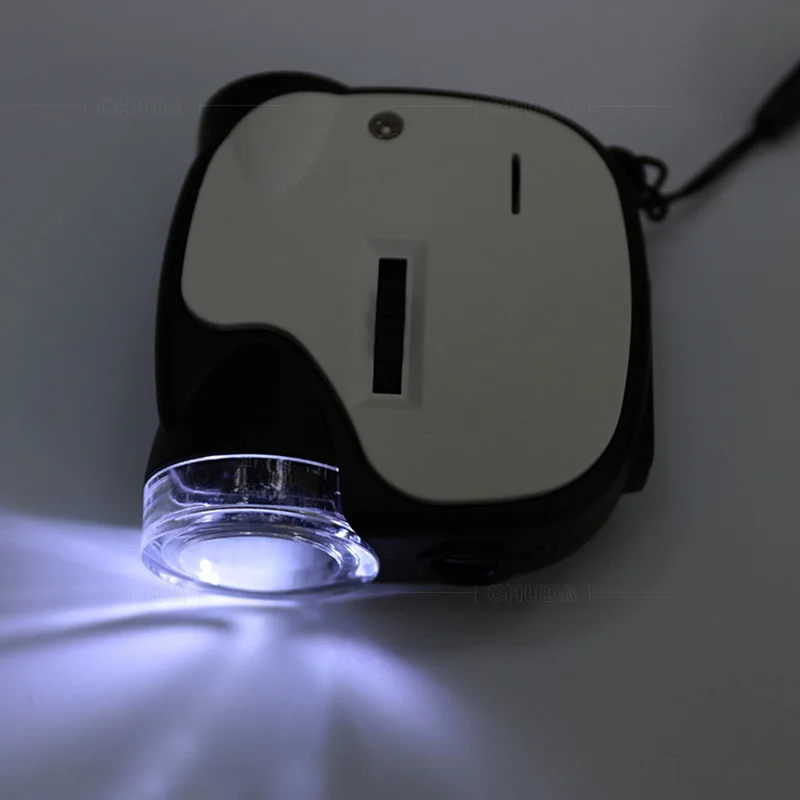 3led увеличительное стекло мини-микроскоп 55 раз с деньги Ювелирные Изделия