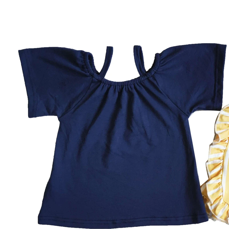 Новое поступление летняя одежда для маленьких девочек RTS синие бальдрические