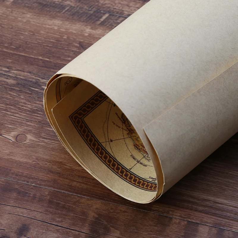 

Vintage Retro Matte Kraft Paper World Map Antique Poster Wall Sticker Home Decor