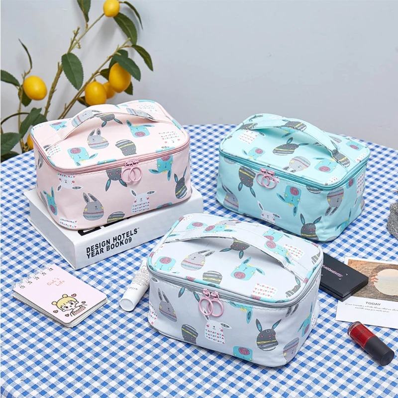 

Портативная дорожная косметичка, органайзер, многофункциональный чехол с двойной молнией, сумка для туалетных принадлежностей