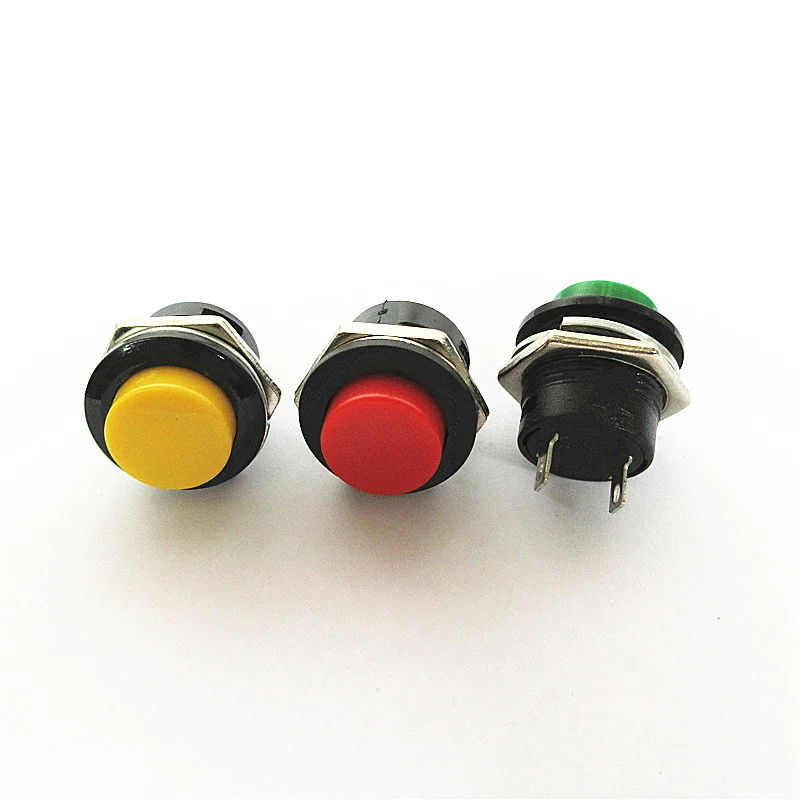 R13-507 мгновенный 16 мм красный черный белый желтый зеленый синий круглый кнопочный