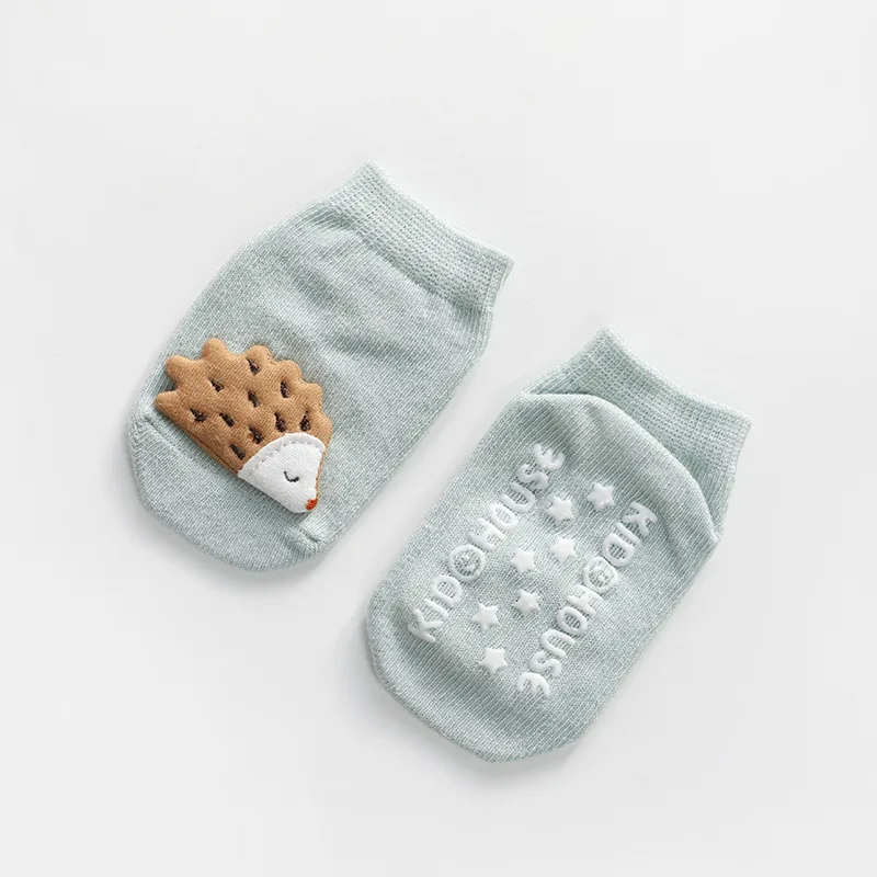 Calcetines tobilleros de algod&oacute;n suave para beb&eacute; y ni&ntilde;a, medias antideslizantes con dibujos de animales, para reci&eacute;n nacido, de 0 a 3 a&ntilde;os-5