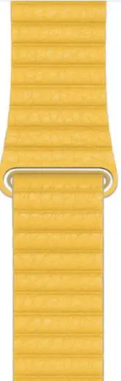 yellow Новейшая модель; ремешок для apple watch серии группа 4/3/2/1 кожаный ремешок из натуральной браслет 38 мм 40 мм 42 44 мм и регулируемой магнитной застежкой - Цвет ремешка: yellow