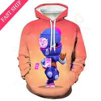 brawings 3 to 14 years spike and starkids hoodies spike game 3d printed sweatshirt boys girls cartoon jacket tops teen clothes