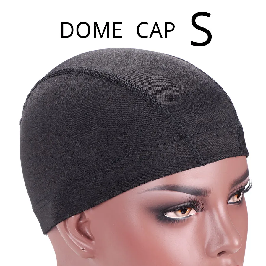 DOME-S-1PCS Plussign 1 шт. оптом чехлы из спандекса на купол Кепки для парик качество Strech синтетические волосы переплетения сетка эластичная сеточная подкладка; купол Кепки пакет черный - Цвет: DOME-S-1PCS