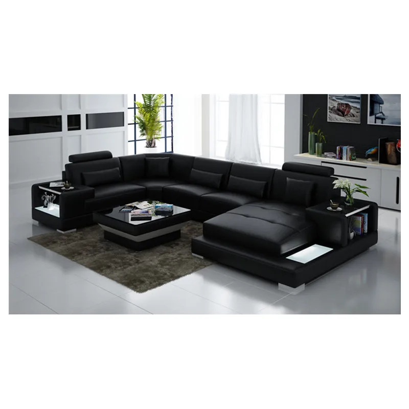 Топ зерна натуральной кожи от фабрики Китая серый цвет гостиной диван | Мебель