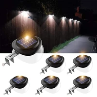 upgrade 100lm solar gutter lights outdoor 9 leds fence light waterproof security lamps for eaves garden landscape pathway
