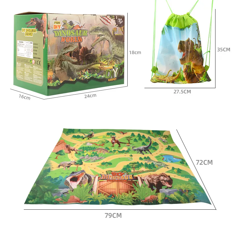

DIY Simulation Tyrannosaurus Model Toy Boy Dinosaur World Game Carpet Set Educational Toy Children's Birthday Holiday Gifts