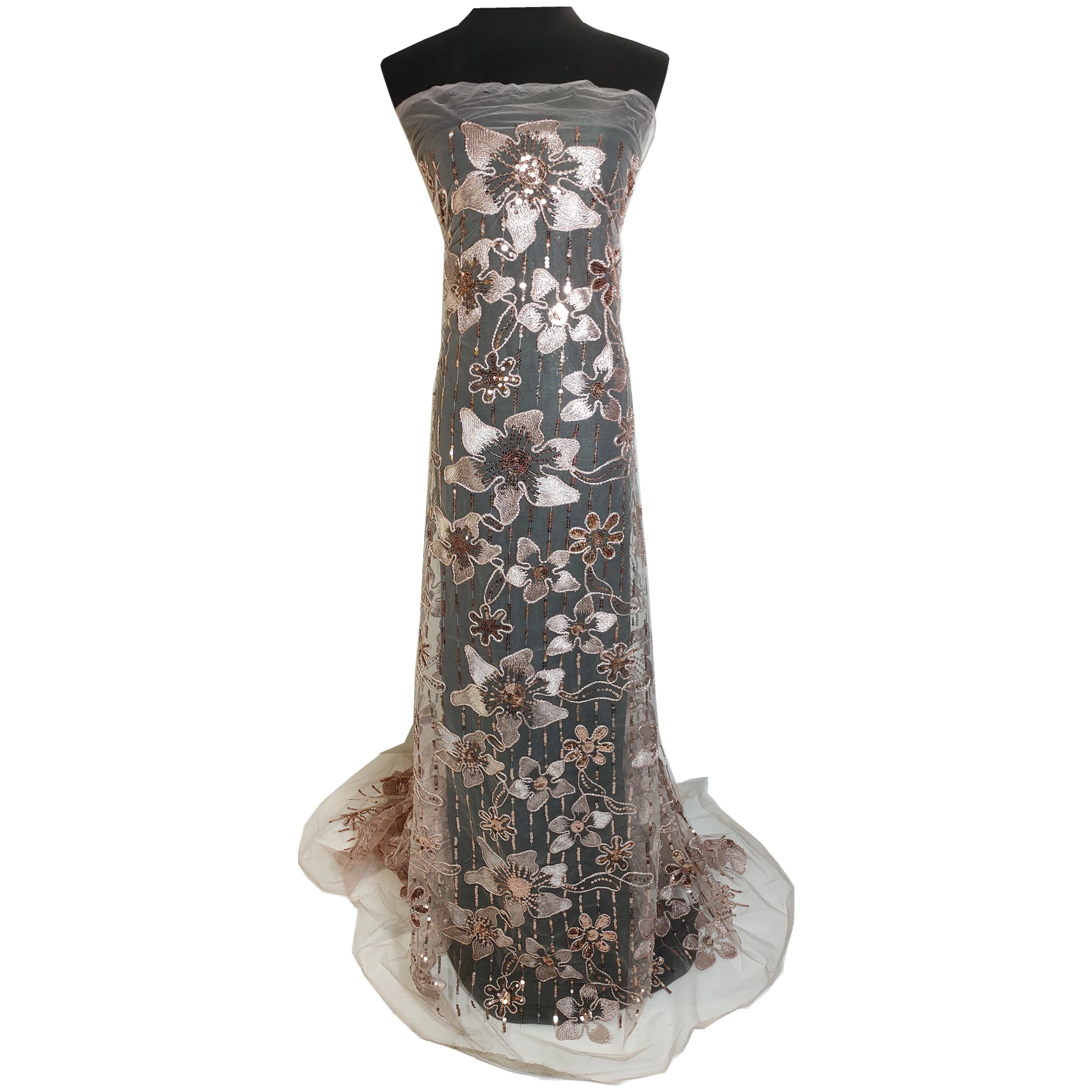 Блестящий шнур кружевная ткань зеленые блестки звездный узор блестящие платья