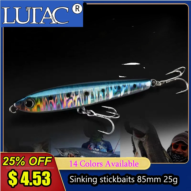 Lutac жесткие приманки тонущий Джеркбейт карандашная приманка рыболовная снасть