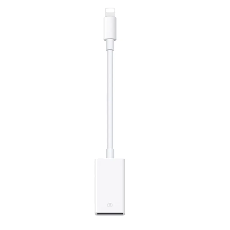 Белый Освещение к USB OTG Дата подключения кабель адаптер U диск клавиатура гарнитура микрофон разъем для iPad Pro iPhone X XR XS Max 8/7 - Цвет: Белый