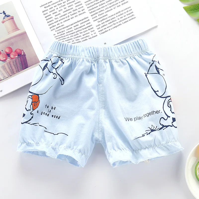 

2021 summer Disney new children's baby shorts cotton beach pants children's cartoon Print Shorts