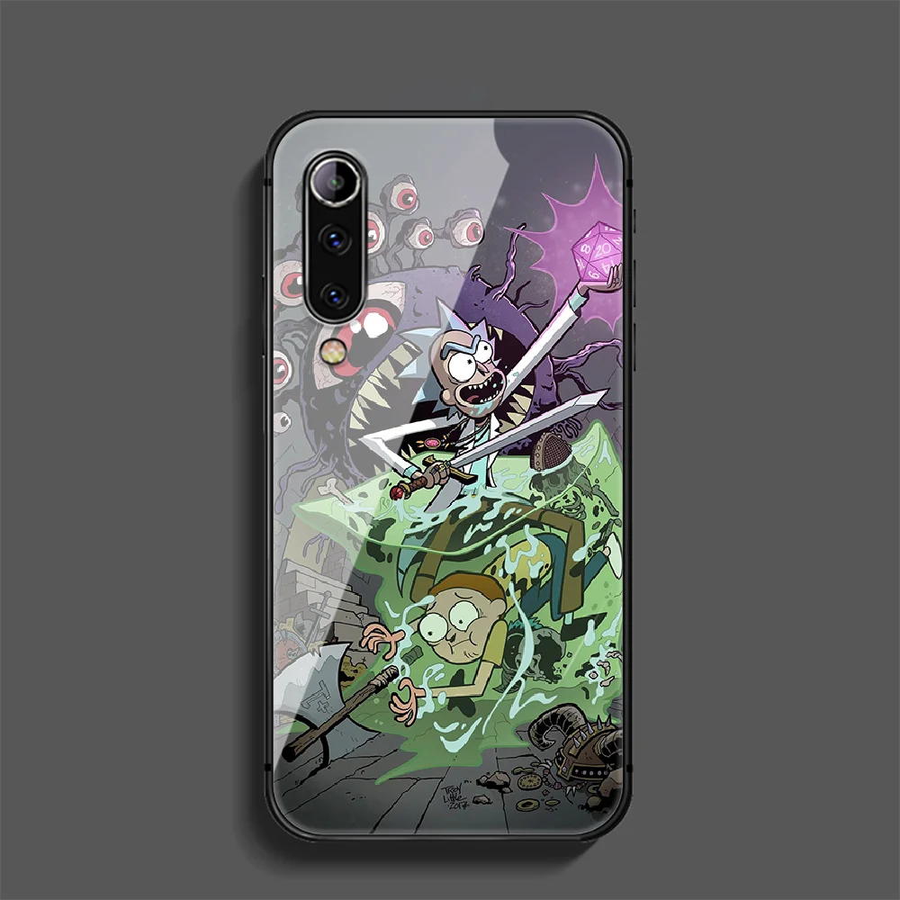 

Funny Ricks Cartoon Mortys Phone Tempered Glass Case Cover For Xiaomi Mi Note A2 A3 8 9 3 9 9T 10 Max Pro Lite Ultra 3D Coque