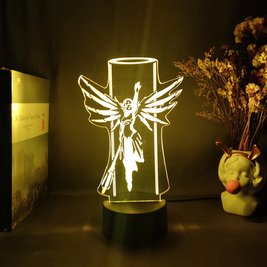 Overwatch OW игровая фигурная лампа PS4 игра 3D светодиодные неоновые RGB ночники подарок