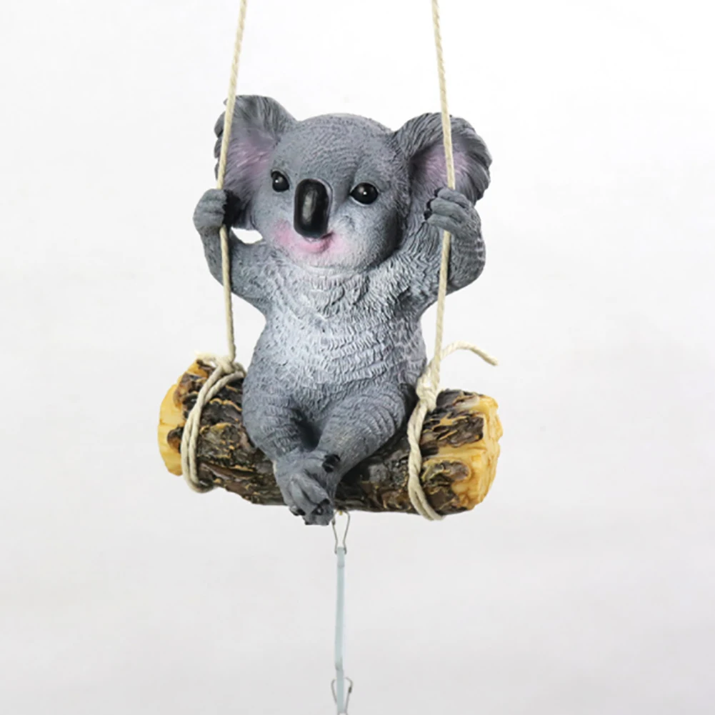 Kid Home Decoration Cute Girl Room Resin Mini Swing Panda Koala Animal Wind Chimes Hanging Pendant Birthday Gift | Дом и сад