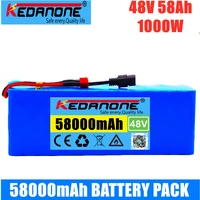 genuine 48v lithium ion battery 48v 58ah 1000w 13s3p lithium ion battery pack for 54 6v e bike electric bicycle scooter with bms