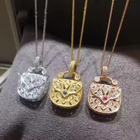 hoyon fashionable versatile temperament real 100 18k gold color jewelry bag pendant necklace full of diamond bag pendant