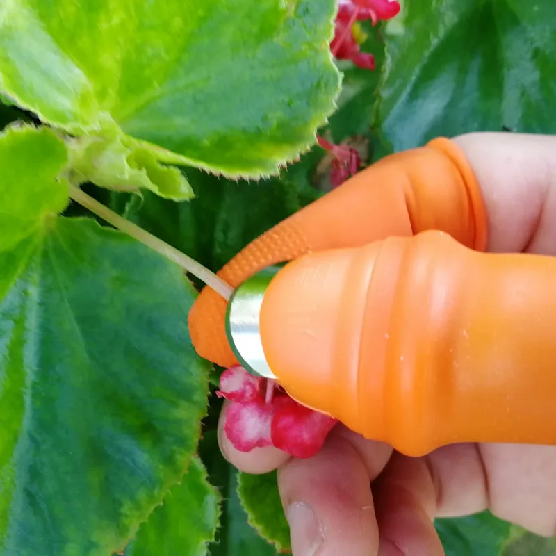 Hot Sales Silicone Thumb Knife Finger Protector Vegetable Harvesting Plant Blade Scissors Cutting Rings Garden Gloves |
