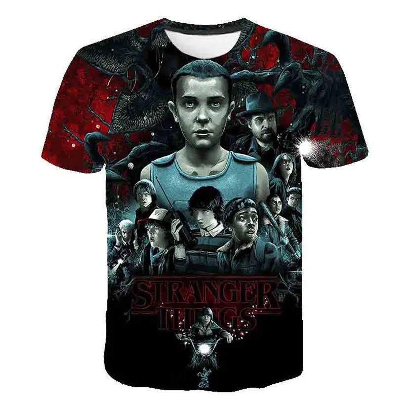 

Scary Town Stranger Things T Shirt Kids Girls Tops Teen Clothes Boys Girls Short Sleeve Casual Clothing Children Tops Tees 3-14T