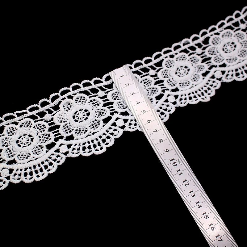 Новинка 9 5 см черно-белая вышитая лента DIY Швейные материалы ручной работы для