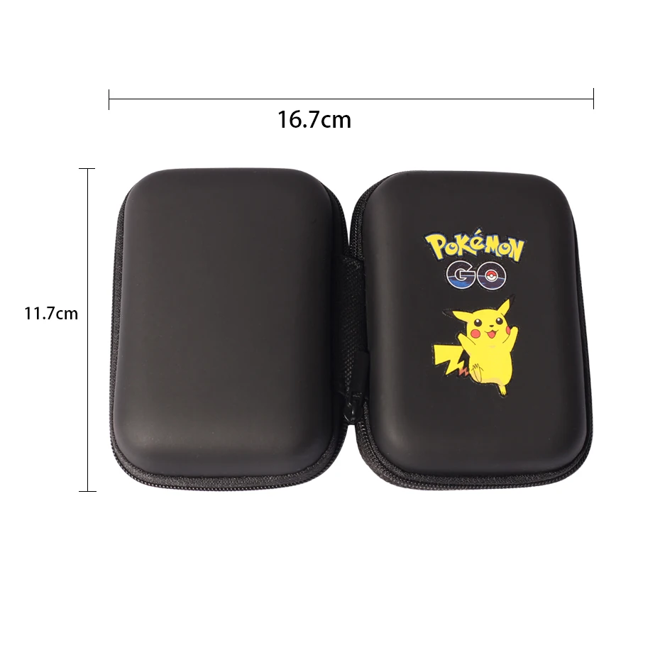 

Pokemon Pikachu Game Cards 50 Capacity Cards Holder Album Hard Case Card Holder Book Holder Earphone Storage Box Christmas Gifts